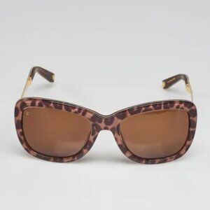 LOUIS VUITTON Brown/Beige Leopard Spotted Acetate Sunglasses Z0558W